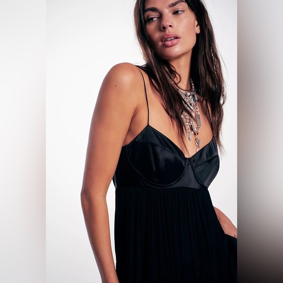 Free People Freya Maxi Dress Black M - Picture 3 of 4